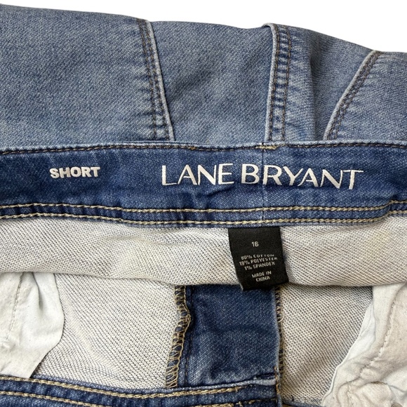 Lane Bryant Blue Jean Cuffed Leg Short Shorts - Picture 13 of 13